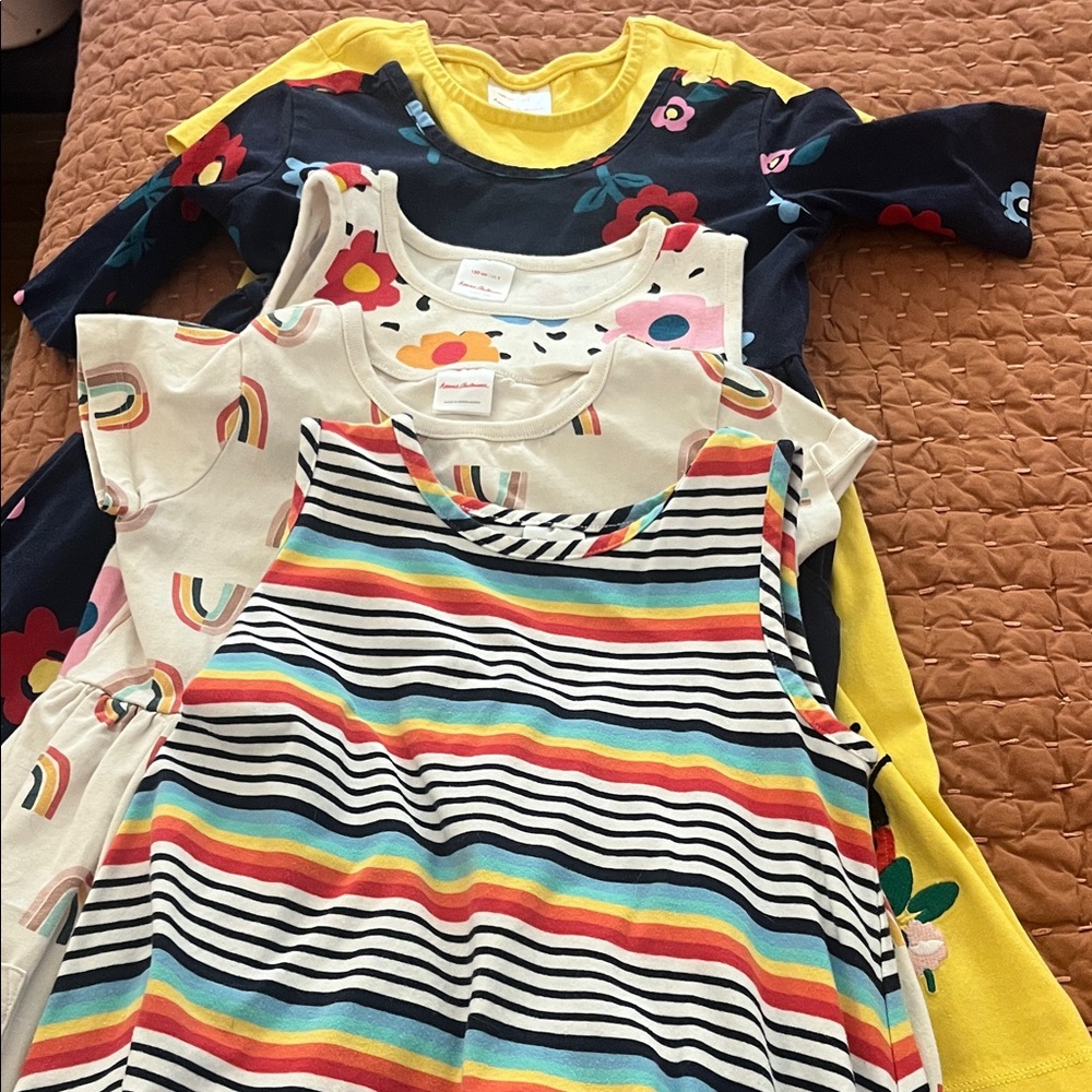 Lot of 5 Hanna Andersson dresses, size 130